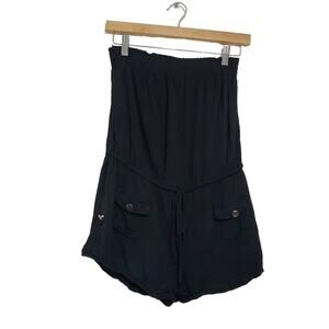 Urban Behavior | 100% Tencel Strapless Romper with Roll Tab Hem and Pockets